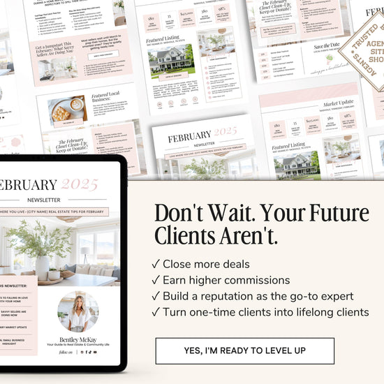February Real Estate Newsletter | Real Estate Marketing | Real Estate Newsletter | Email Marketing | Canva Template| Printable | Valentine's