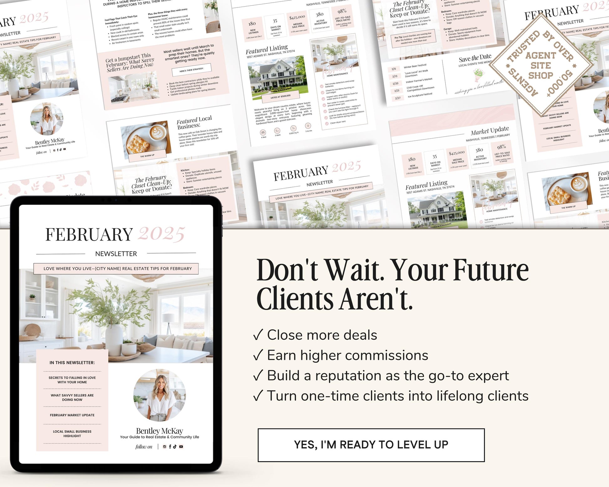 February Real Estate Newsletter | Real Estate Marketing | Real Estate Newsletter | Email Marketing | Canva Template| Printable | Valentine's