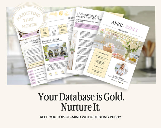 April Real Estate Newsletter | Real Estate Marketing | Monthly Real Estate Newsletter | Email Marketing | Canva Template| Printable| Easter