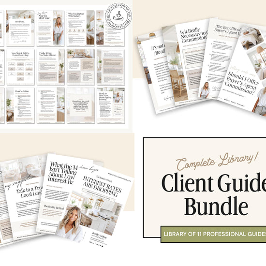 Real Estate Client Guide Bundle | Real Estate Marketing | Seller Guides | Buyer Guides | Seller Guides | Real Estate Client Guides | Canva