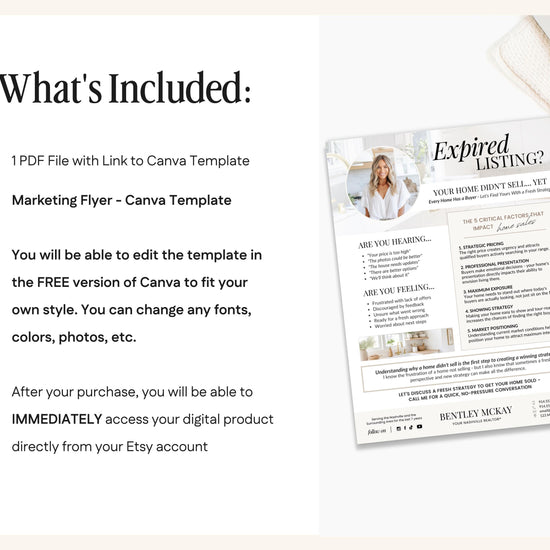 Real Estate Expired Listing Flyer | Real Estate Marketing | Canva Template | Real Estate Template | New Agent Flyer | Expired Listing Letter
