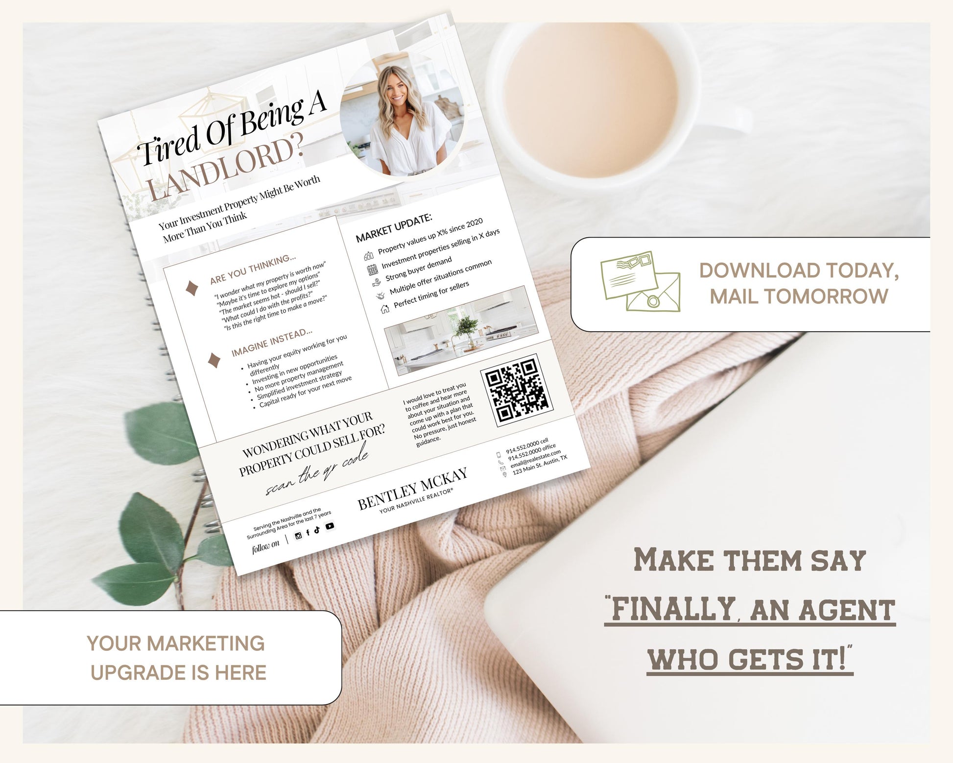 Absentee Ownership Flyer | Real Estate Marketing | Canva Template | Real Estate Template | Landlord Into Listing | Absentee Ownership Letter