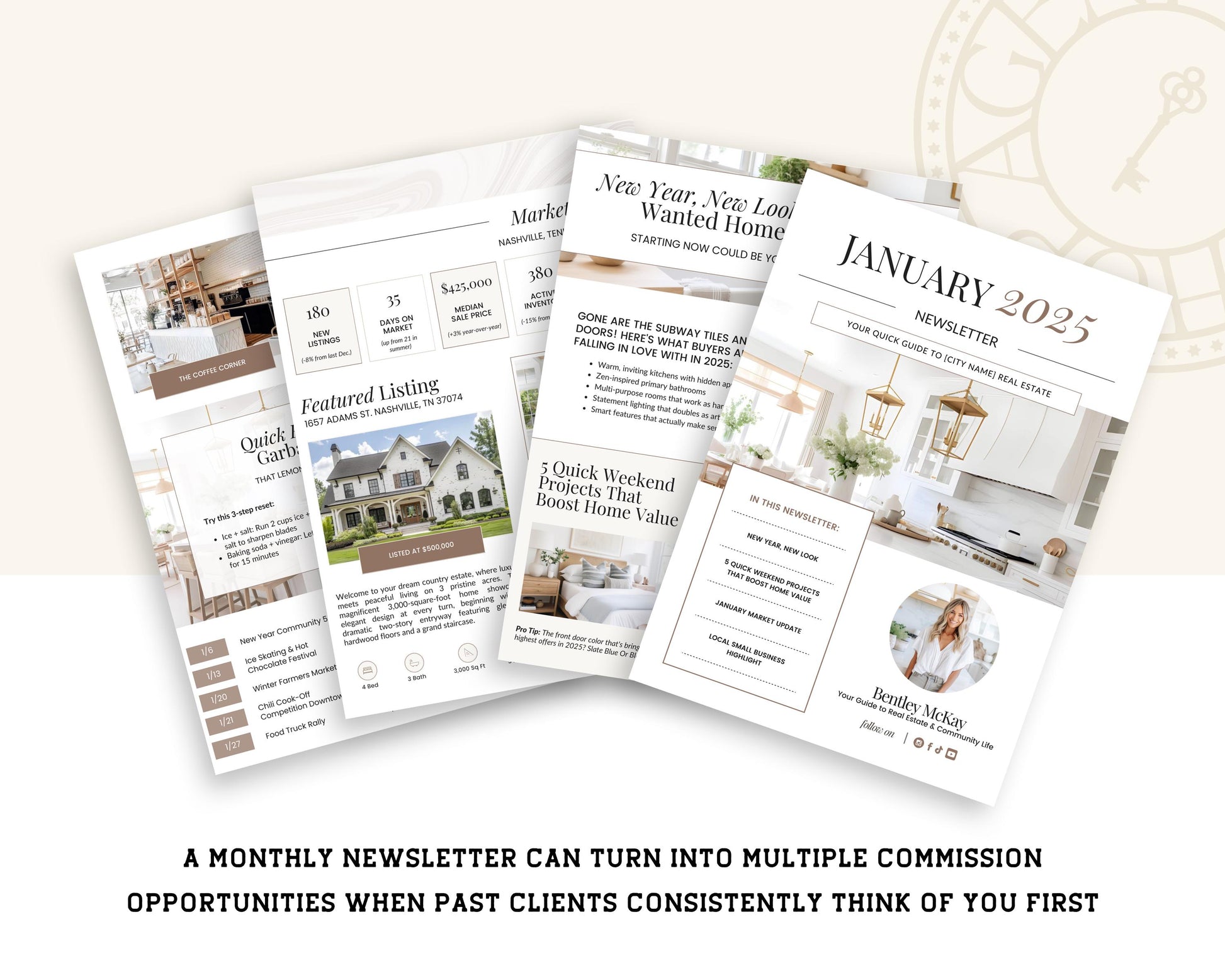 Real Estate January Newsletter | Real Estate Marketing | Real Estate Newsletter | Email Marketing | Canva Template | Printable | New Year