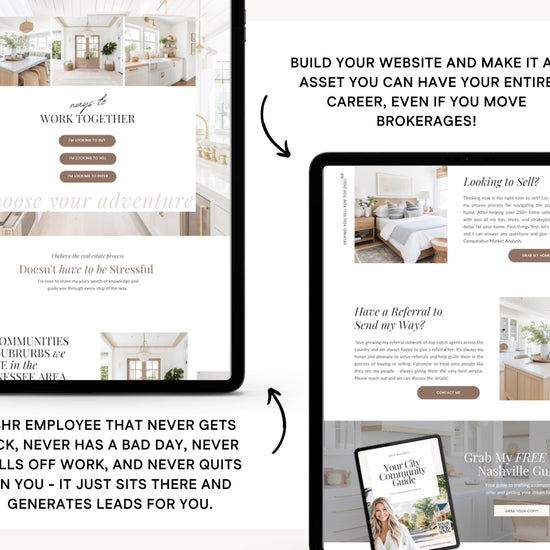 Real Estate Canva Website Template | Real Estate Agent Website Template | Landing Page | Lead Magnet | Home Buyer Guide | Home Seller Guide