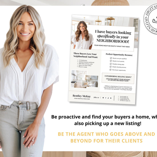 Golden Letter | I Have Buyers Letter | Seller Prospecting Flyer | Home Buyer Prospecting Letter | Real Estate Marketing | Farming Flyer