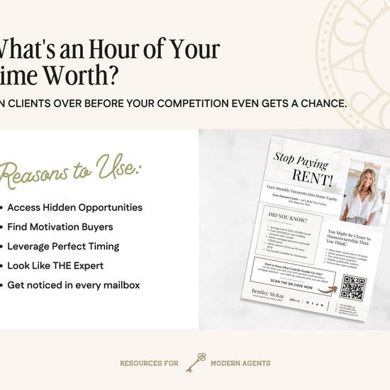 Stop Buying Rent Flyer | Buyer Prospecting Flyer | Home Buyer Prospecting Letter | Real Estate Marketing | Farming Flyer | Rent vs Buy Flyer