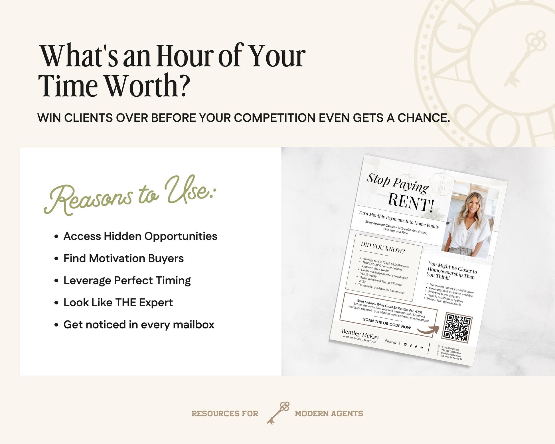 Stop Buying Rent Flyer | Buyer Prospecting Flyer | Home Buyer Prospecting Letter | Real Estate Marketing | Farming Flyer | Rent vs Buy Flyer