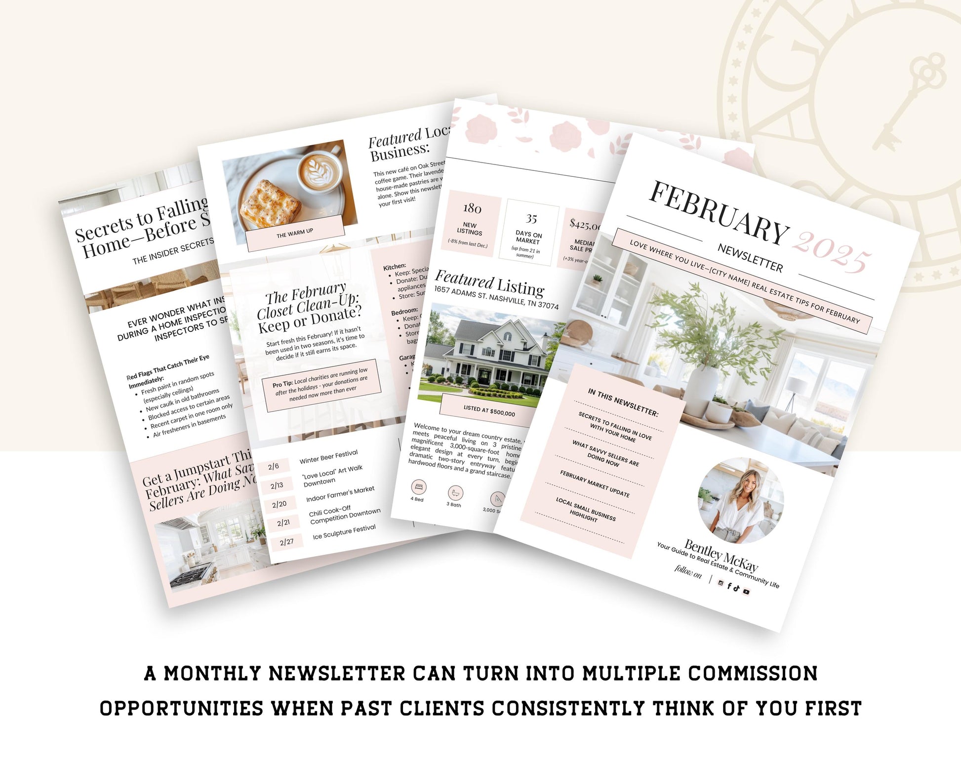 February Real Estate Newsletter | Real Estate Marketing | Real Estate Newsletter | Email Marketing | Canva Template| Printable | Valentine's