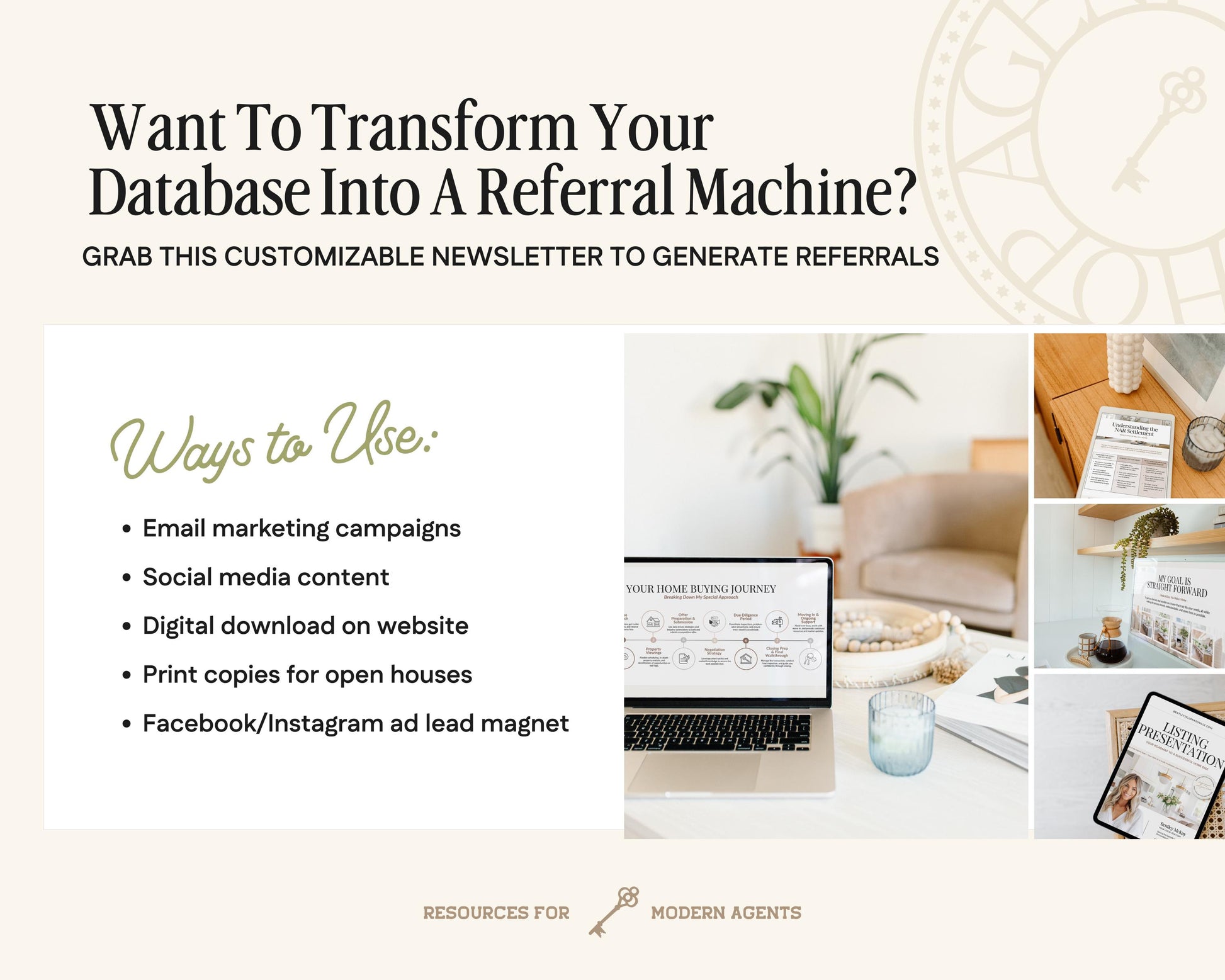 April Real Estate Newsletter | Real Estate Marketing | Monthly Real Estate Newsletter | Email Marketing | Canva Template| Printable| Easter