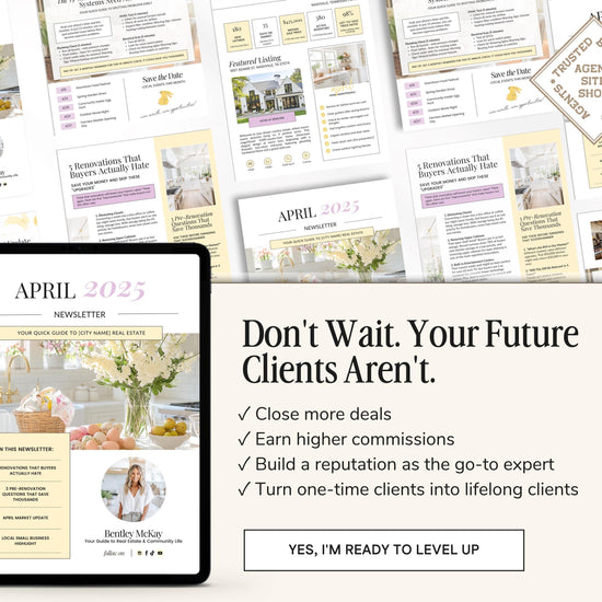 April Real Estate Newsletter | Real Estate Marketing | Monthly Real Estate Newsletter | Email Marketing | Canva Template| Printable| Easter