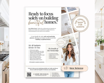 Builder Partnership Proposal Letter | Real Estate Template | Home Builder Letter| Realtor Marketing Flyer| Editable Real Estate Marketing|