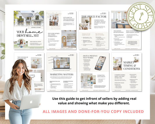 Real Estate Expired Listing Guide | Expired Prospecting | Canva Template | Real Estate Template | New Agent Flyer | Expired Listing Letter