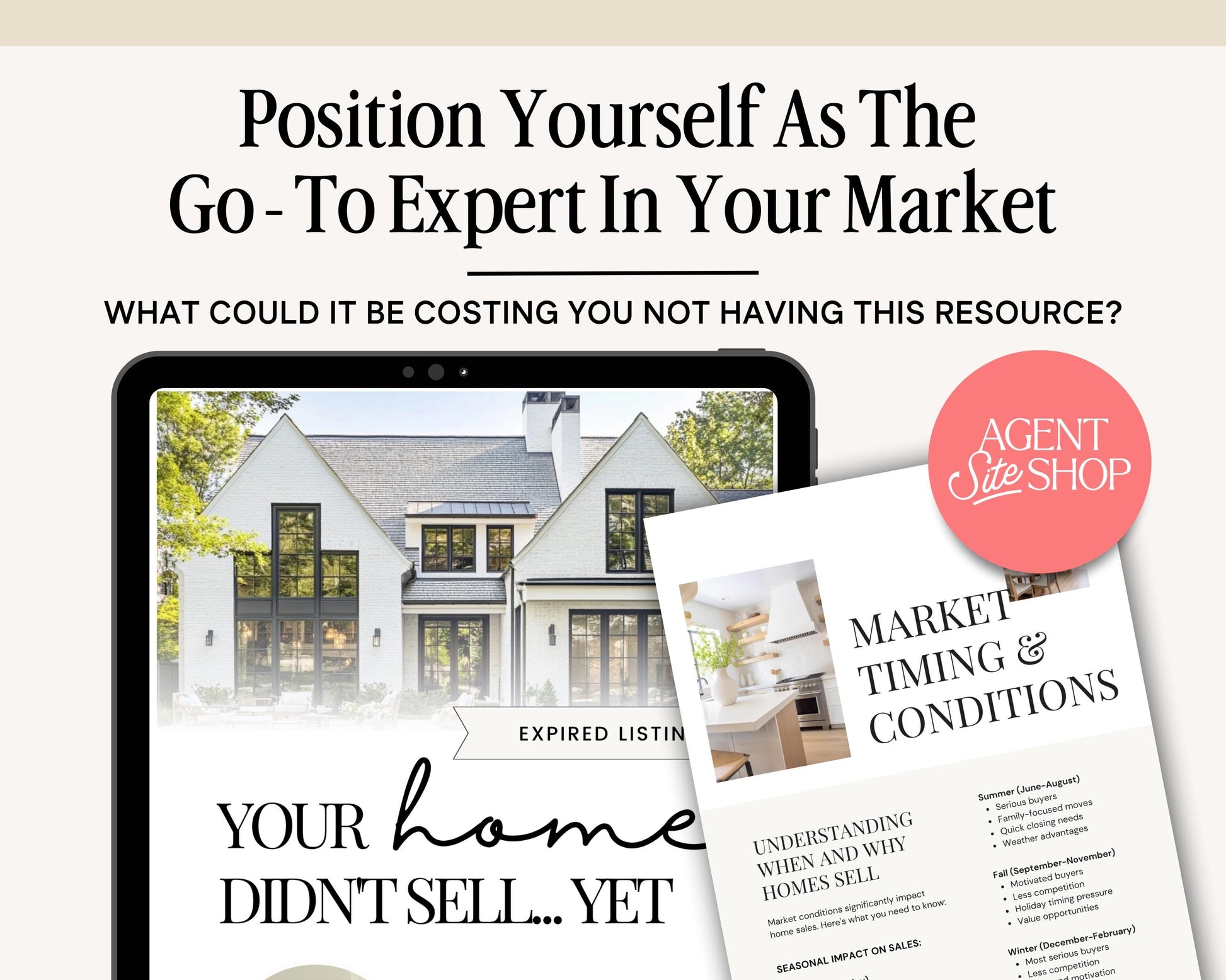Real Estate Expired Listing Guide | Expired Prospecting | Canva Template | Real Estate Template | New Agent Flyer | Expired Listing Letter