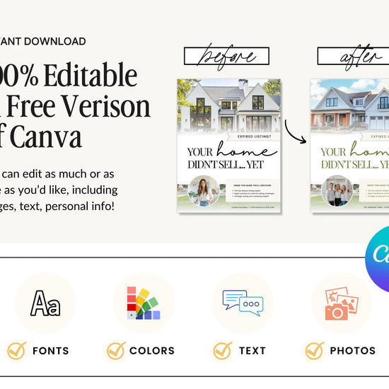 Real Estate Expired Listing Guide | Expired Prospecting | Canva Template | Real Estate Template | New Agent Flyer | Expired Listing Letter