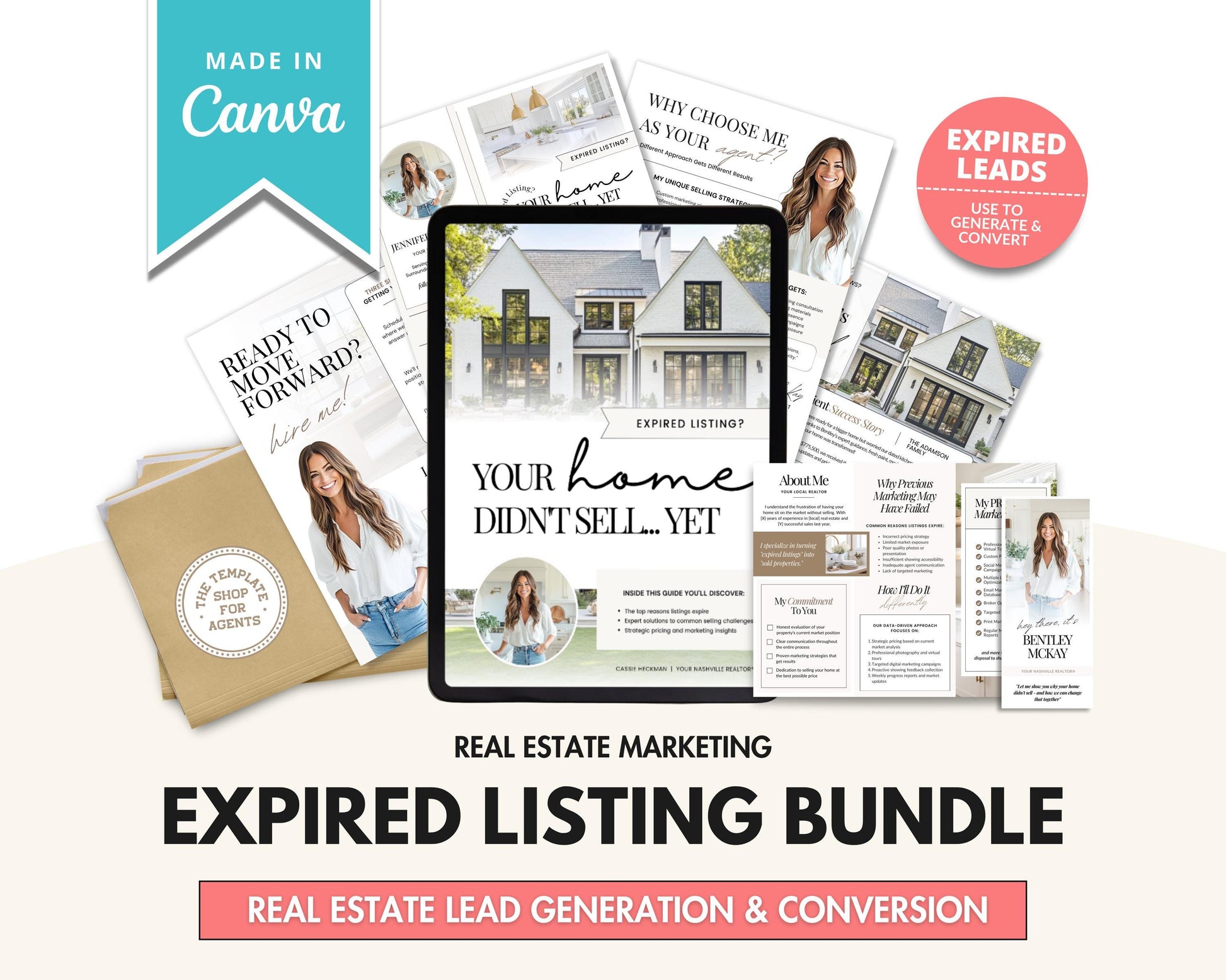 Expired Listing Bundle | Expired Prospecting | Canva Template | Real Estate Template | New Agent Flyer | Expired Listing Letter| Real Estate