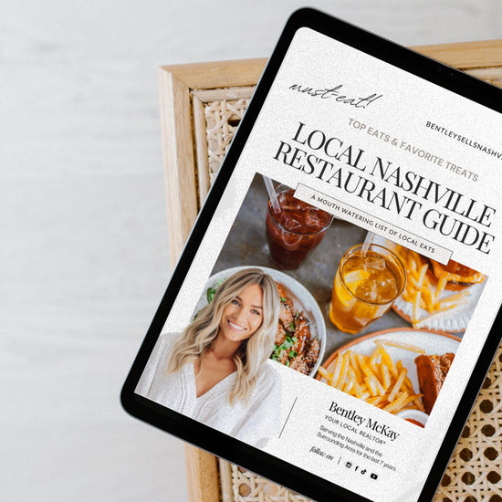 Restaurant Guide Real Estate | Community Guide | Real Estate Local Guide Template | Real Estate Lead Magnet | Newsletter | Home Buyer Guide