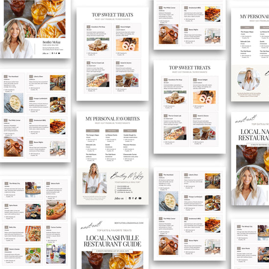 Restaurant Guide Real Estate | Community Guide | Real Estate Local Guide Template | Real Estate Lead Magnet | Newsletter | Home Buyer Guide