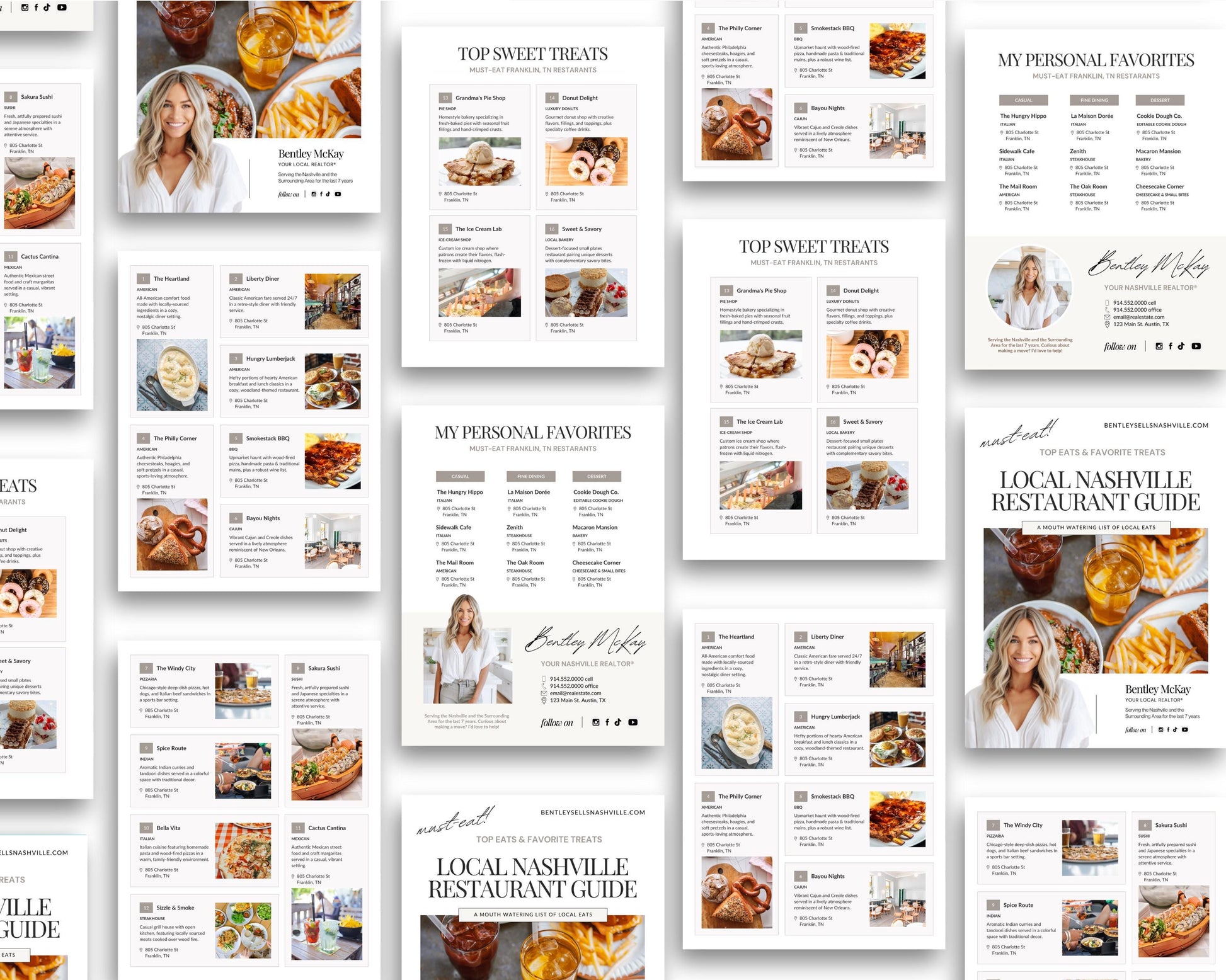 Restaurant Guide Real Estate | Community Guide | Real Estate Local Guide Template | Real Estate Lead Magnet | Newsletter | Home Buyer Guide