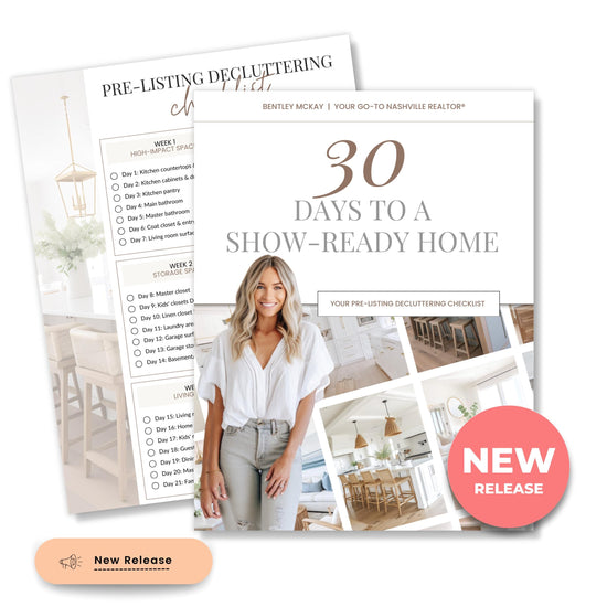 30 Days of Decluttering Checklist | Real Estate Lead Magnet | Listing Checklist | Decluttering Checklist | Real Estate Marketing | Lead Gen