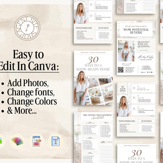 30 Days of Decluttering Checklist | Real Estate Lead Magnet | Listing Checklist | Decluttering Checklist | Real Estate Marketing | Lead Gen