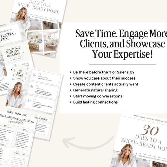 30 Days of Decluttering Checklist | Real Estate Lead Magnet | Listing Checklist | Decluttering Checklist | Real Estate Marketing | Lead Gen