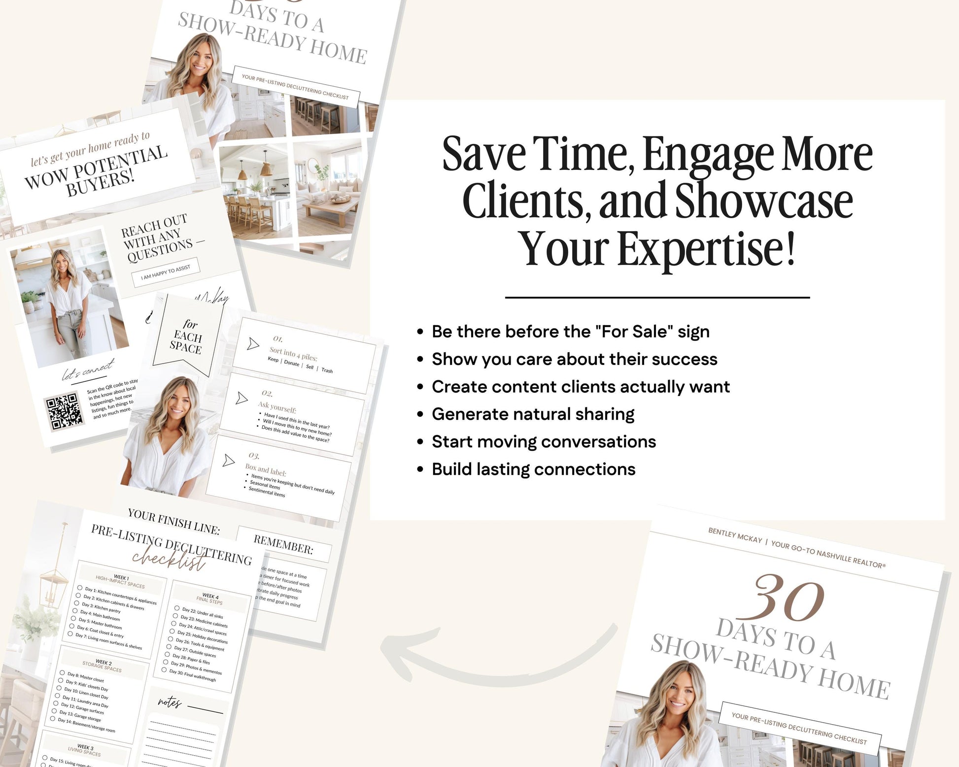 30 Days of Decluttering Checklist | Real Estate Lead Magnet | Listing Checklist | Decluttering Checklist | Real Estate Marketing | Lead Gen