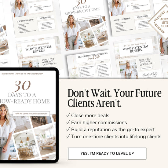 30 Days of Decluttering Checklist | Real Estate Lead Magnet | Listing Checklist | Decluttering Checklist | Real Estate Marketing | Lead Gen