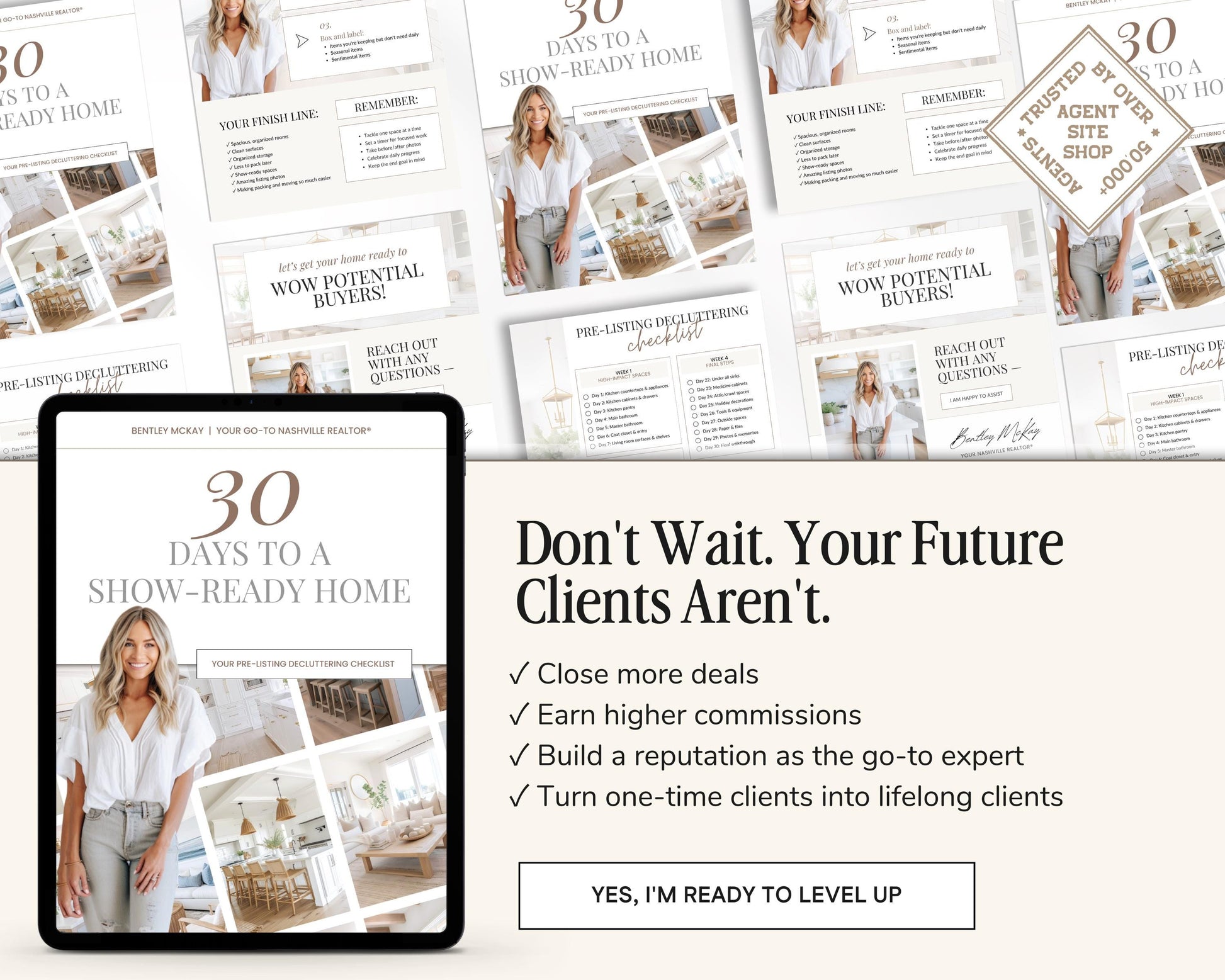 30 Days of Decluttering Checklist | Real Estate Lead Magnet | Listing Checklist | Decluttering Checklist | Real Estate Marketing | Lead Gen