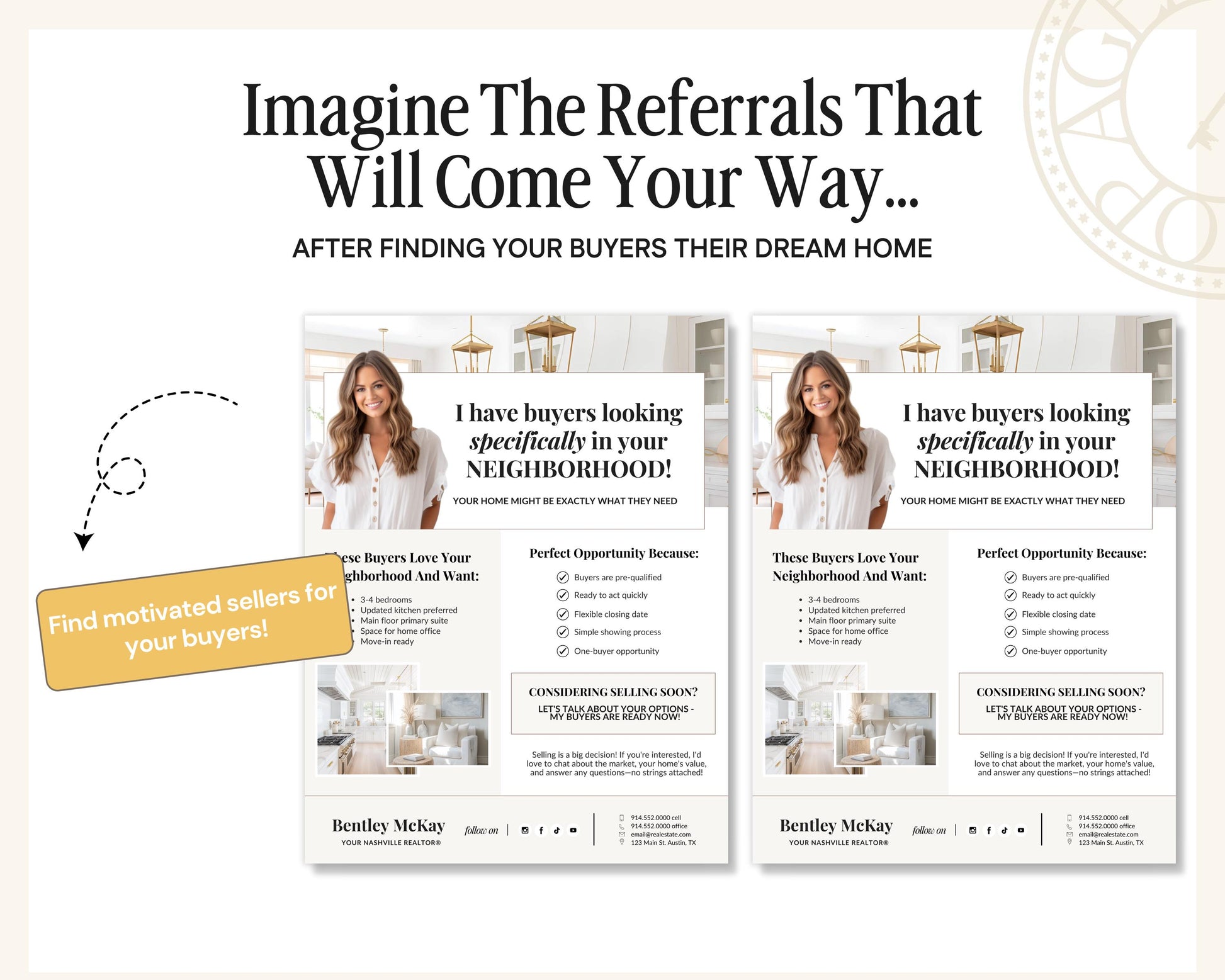 Golden Letter | I Have Buyers Letter | Seller Prospecting Flyer | Home Buyer Prospecting Letter | Real Estate Marketing | Farming Flyer