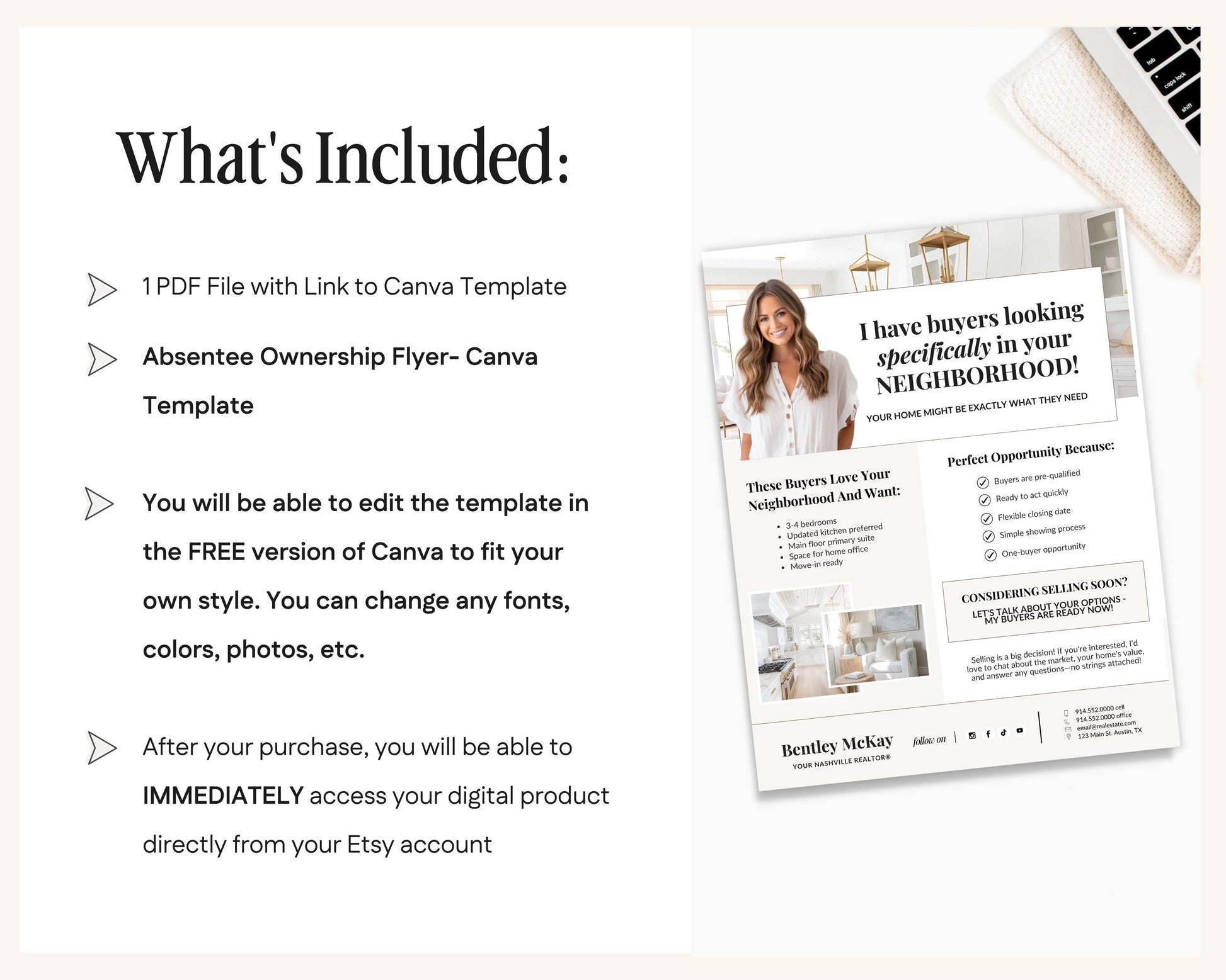 Golden Letter | I Have Buyers Letter | Seller Prospecting Flyer | Home Buyer Prospecting Letter | Real Estate Marketing | Farming Flyer