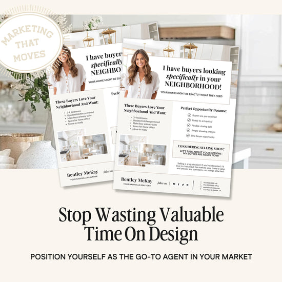 Golden Letter | I Have Buyers Letter | Seller Prospecting Flyer | Home Buyer Prospecting Letter | Real Estate Marketing | Farming Flyer