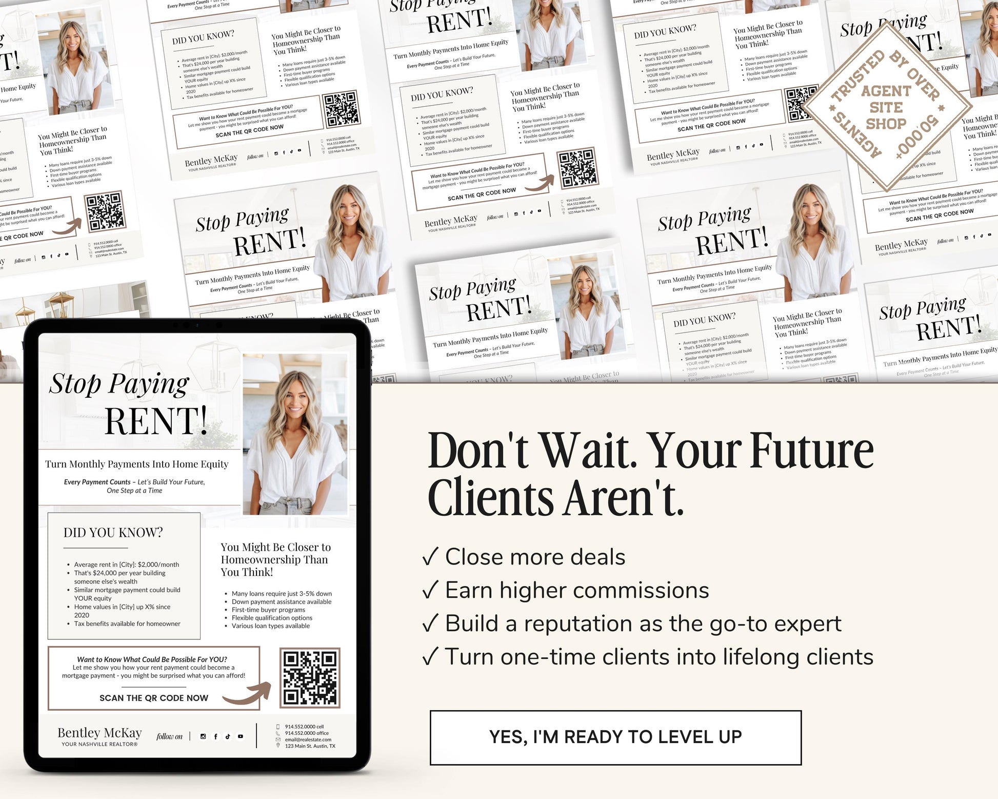 Stop Buying Rent Flyer | Buyer Prospecting Flyer | Home Buyer Prospecting Letter | Real Estate Marketing | Farming Flyer | Rent vs Buy Flyer