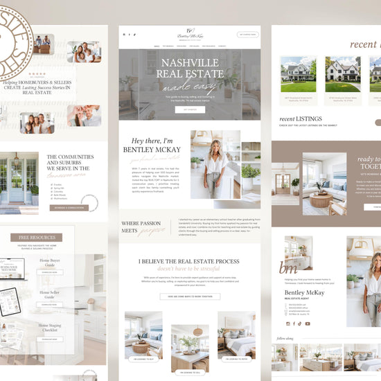 Real Estate Canva Website Template | Real Estate Agent Website Template | Landing Page | Lead Magnet | Home Buyer Guide | Home Seller Guide