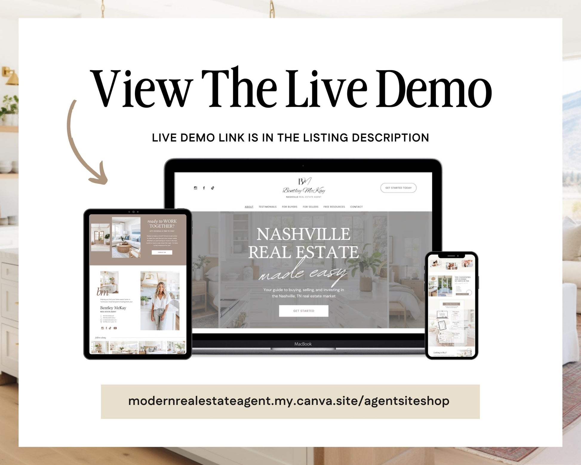 Real Estate Canva Website Template | Real Estate Agent Website Template | Landing Page | Lead Magnet | Home Buyer Guide | Home Seller Guide
