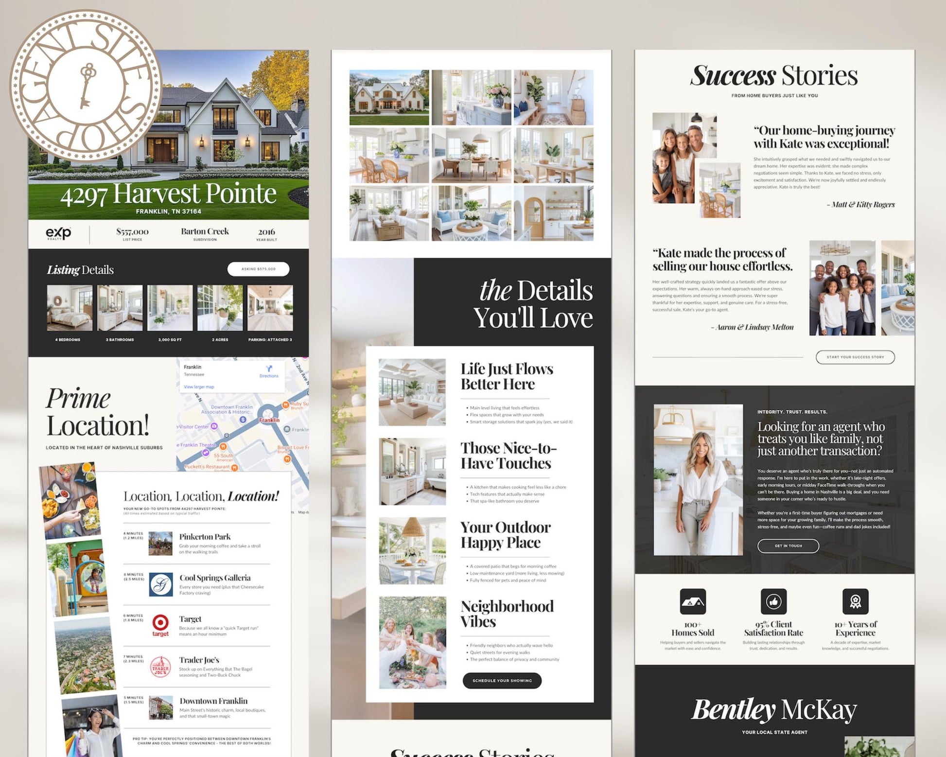 Property Listing Canva Website Template | Real Estate Agent Website Template | Landing Page | Lead Magnet | Home Buyer Guide |Seller Guide
