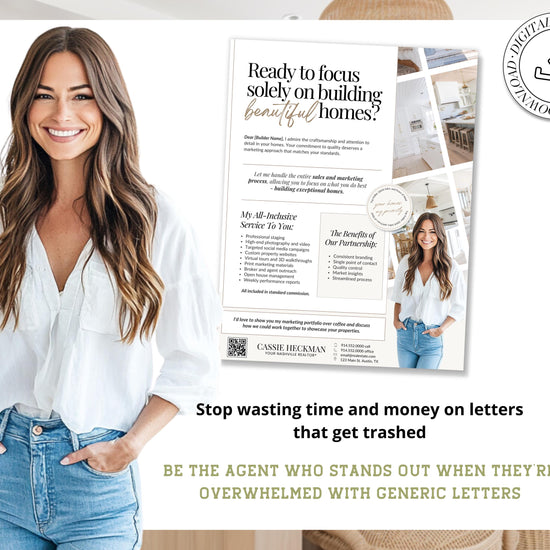 Builder Partnership Proposal Letter | Real Estate Template | Home Builder Letter| Realtor Marketing Flyer| Editable Real Estate Marketing|