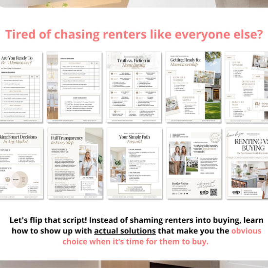 Rent Vs Buy Guide | Stop Paying Rent Flyer | Home Buyer Prospecting Flyer | Real Estate Marketing | Farming Flyer | Buyer Lead Magnet
