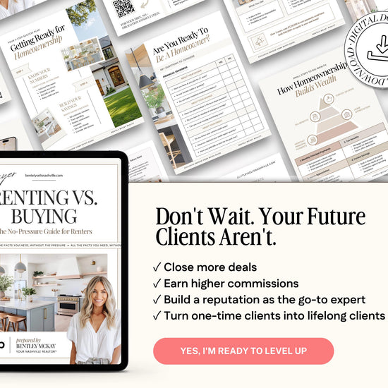 Rent Vs Buy Guide | Stop Paying Rent Flyer | Home Buyer Prospecting Flyer | Real Estate Marketing | Farming Flyer | Buyer Lead Magnet
