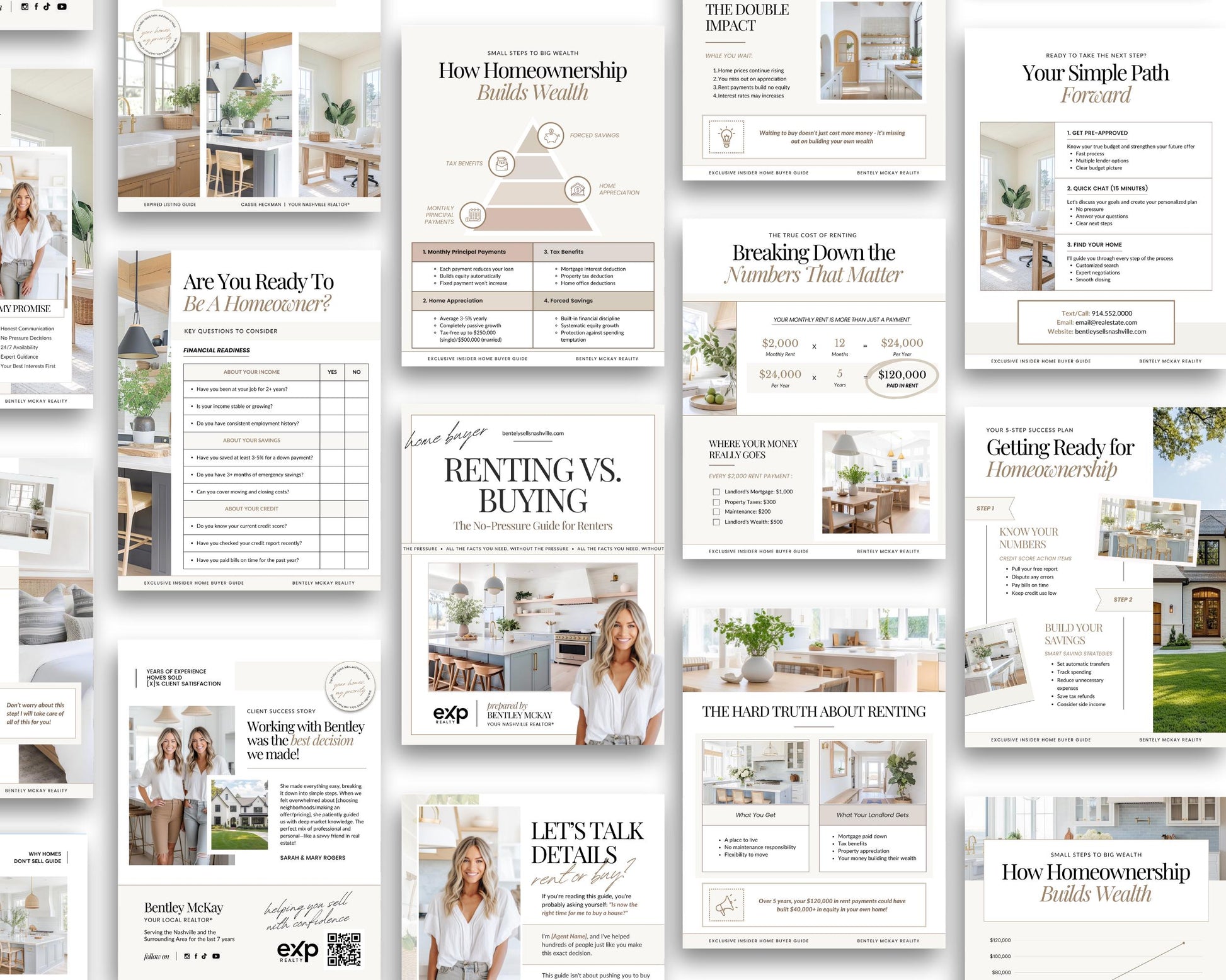 Rent Vs Buy Guide | Stop Paying Rent Flyer | Home Buyer Prospecting Flyer | Real Estate Marketing | Farming Flyer | Buyer Lead Magnet