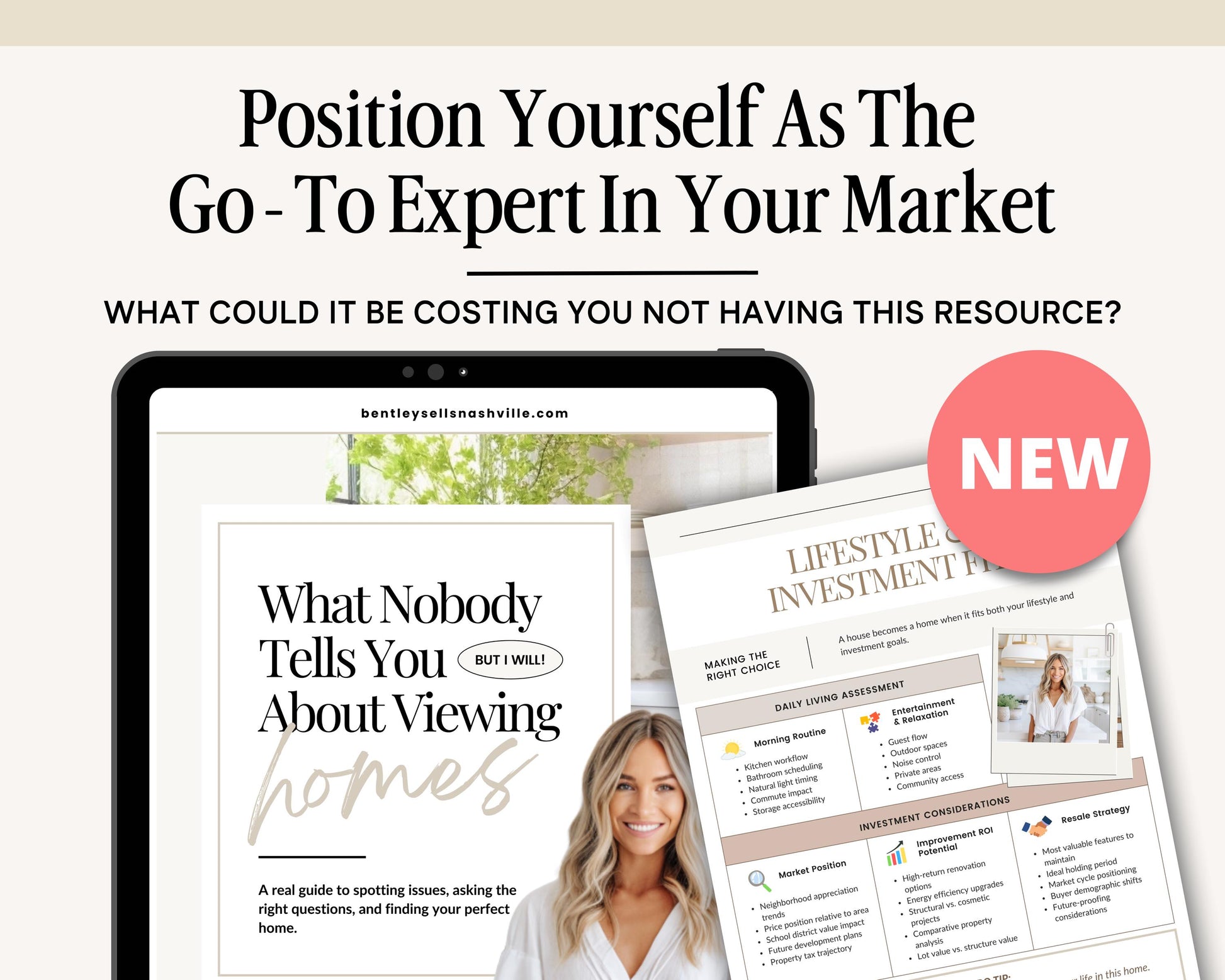 Home Viewing Guide for Home Buyers | Editable Canva Template | Buyer Agent Resource| House Showing Checklist | Real Estate Marketing | Canva