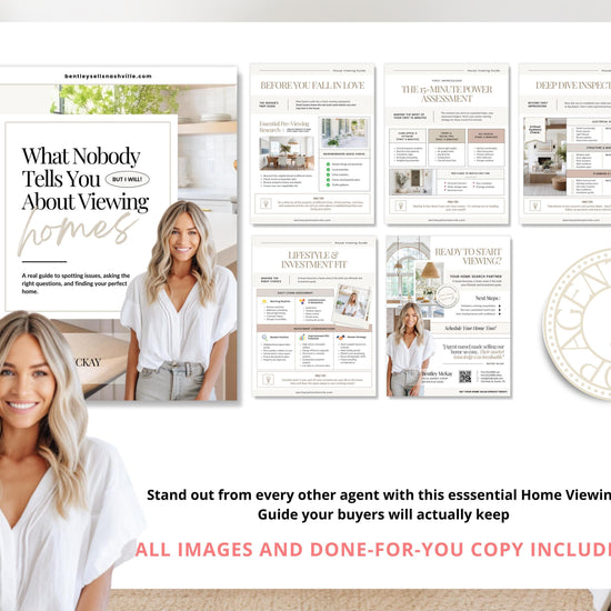 Home Viewing Guide for Home Buyers | Editable Canva Template | Buyer Agent Resource| House Showing Checklist | Real Estate Marketing | Canva
