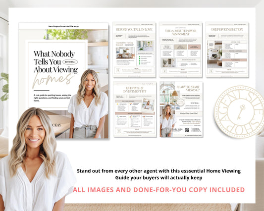 Home Viewing Guide for Home Buyers | Editable Canva Template | Buyer Agent Resource| House Showing Checklist | Real Estate Marketing | Canva