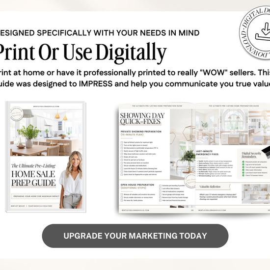 Pre-Listing Home Prep Guide| Editable Canva Real Estate Marketing | Home Staging Checklist | Home Seller Prep| Canva Template | Prelisting