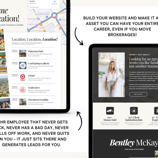 Property Listing Canva Website Template | Real Estate Agent Website Template | Landing Page | Lead Magnet | Home Buyer Guide |Seller Guide