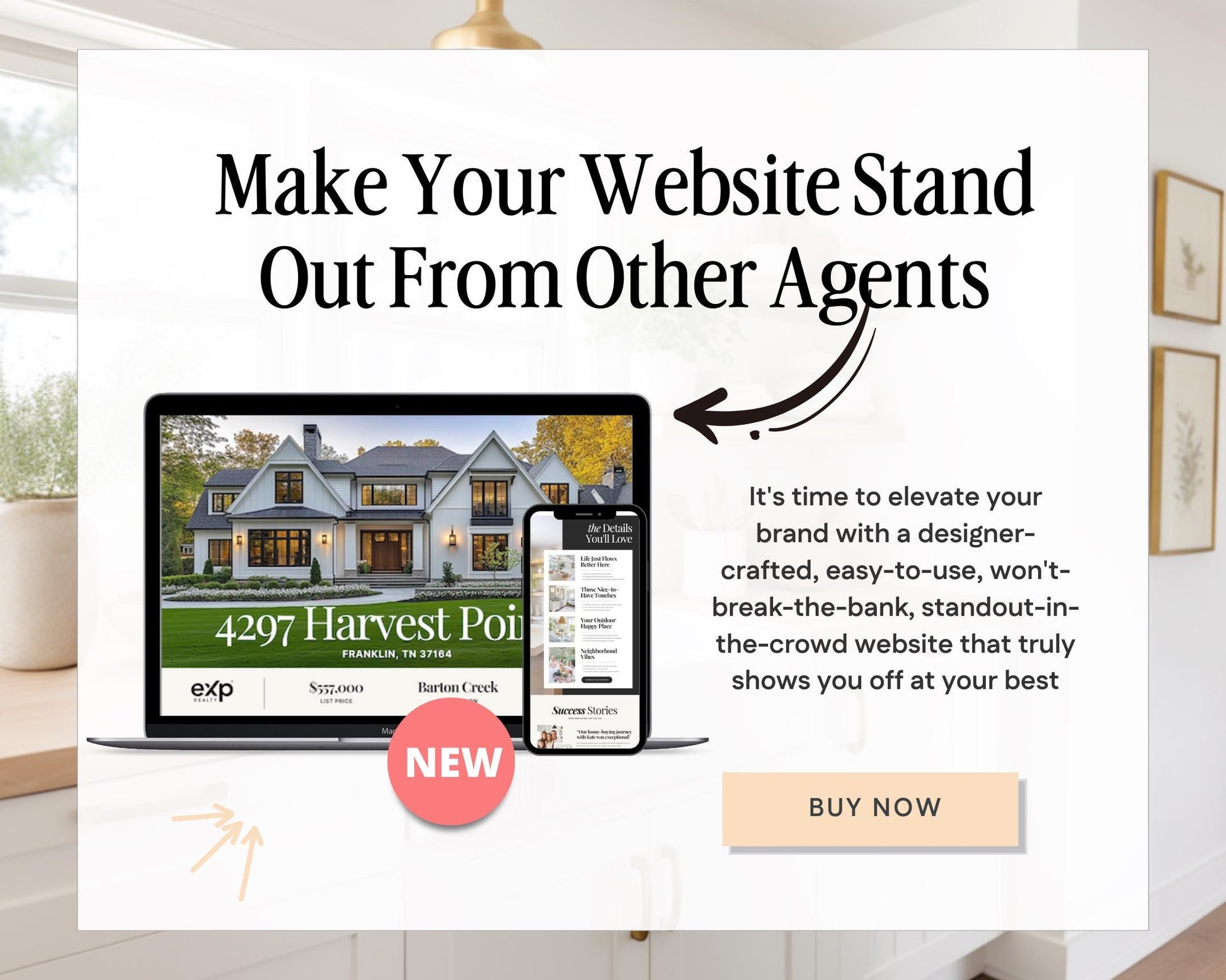 Property Listing Canva Website Template | Real Estate Agent Website Template | Landing Page | Lead Magnet | Home Buyer Guide |Seller Guide