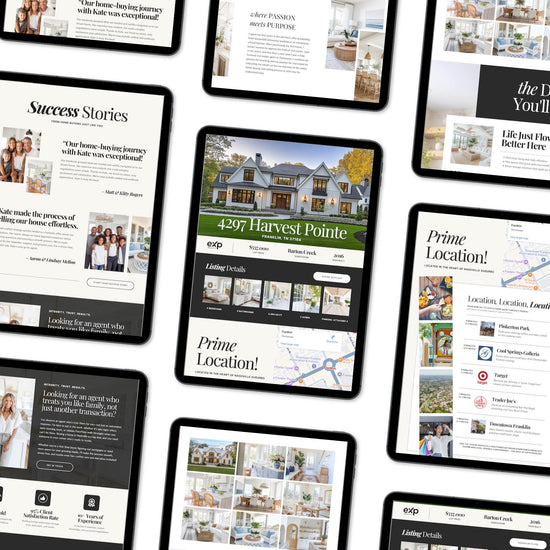 Property Listing Canva Website Template | Real Estate Agent Website Template | Landing Page | Lead Magnet | Home Buyer Guide |Seller Guide