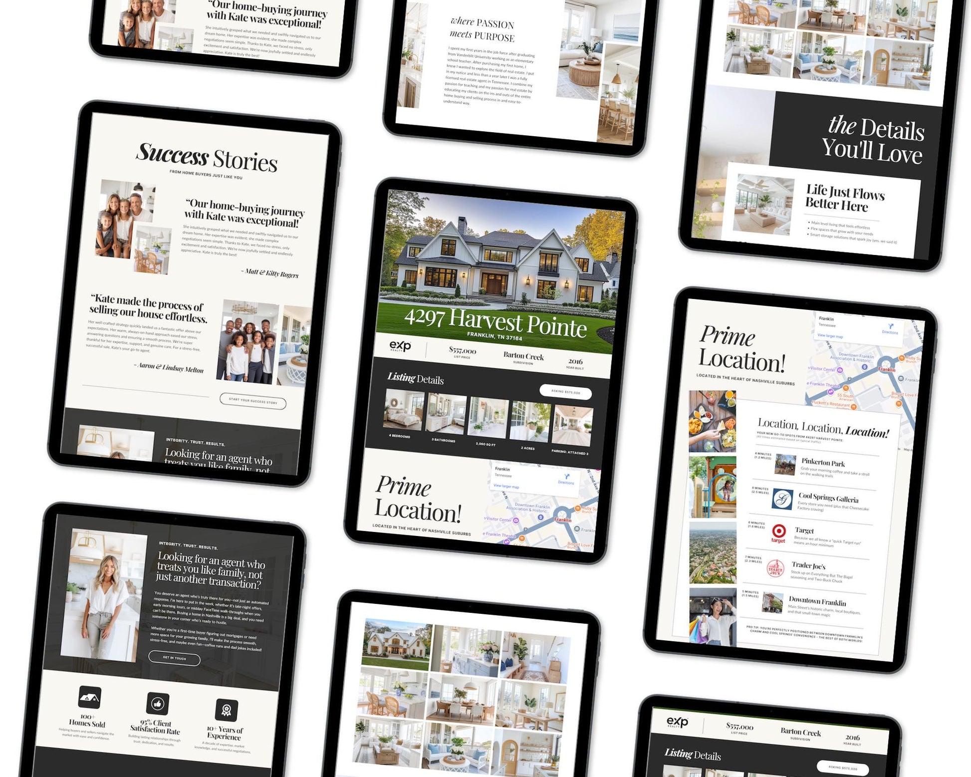 Property Listing Canva Website Template | Real Estate Agent Website Template | Landing Page | Lead Magnet | Home Buyer Guide |Seller Guide