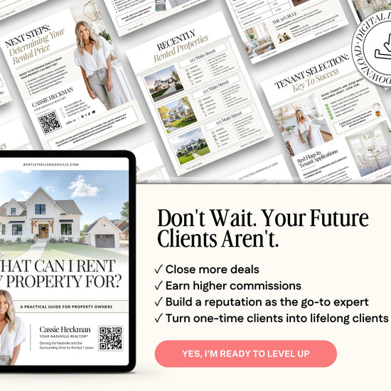 Landlord's Guide: Renting vs. Selling Property | Rental Analysis Tools | Editable PDF for Real Estate Agents | Lead Magnet | Investor Guide