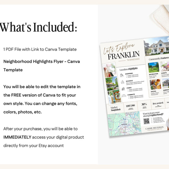 Local Neighborhood Highlights Flyer | Community Guide | Real Estate Template | Listing Flyer | Home Buyer Lead Magnet | Relocation Guide