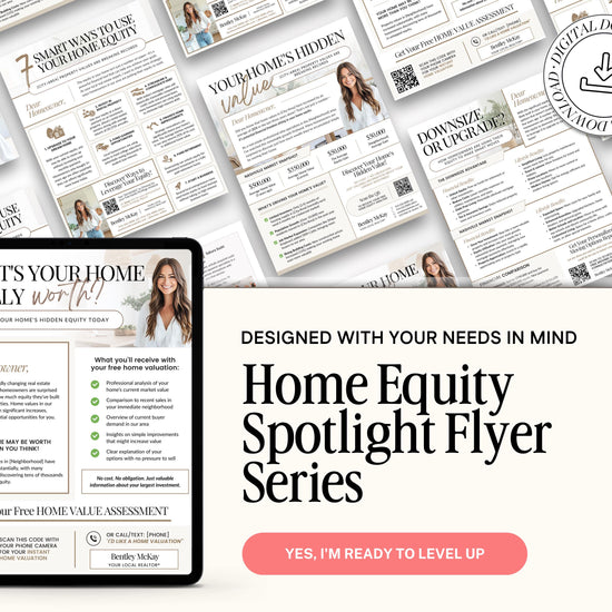 Home Equity Spotlight Flyer Series | Canva Real Estate Neighborhood Farming Templates | Listing Lead Generator | Real Estate Flyer | Farming